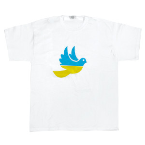 T-Shirt Friedenstaube weiß L